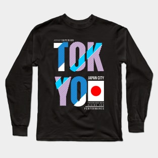 Tokyo City Typography Long Sleeve T-Shirt